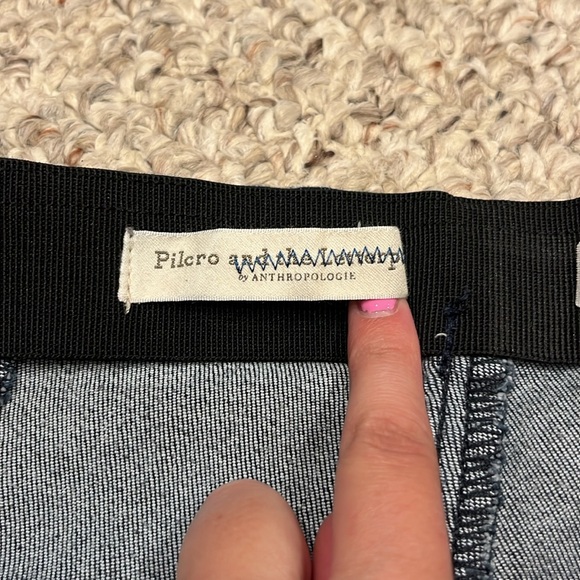 Anthropologie Pilcro and the Letterpress High Rise Denim Leggings Pull On Sz 32 - Picture 3 of 9